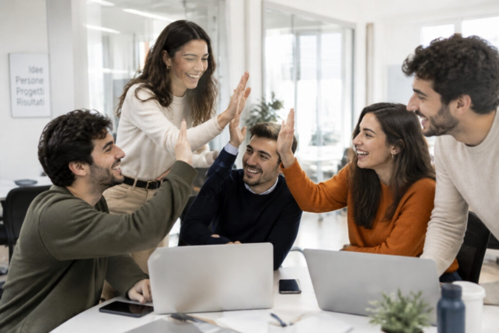 Il team DWMP festeggia un risultato