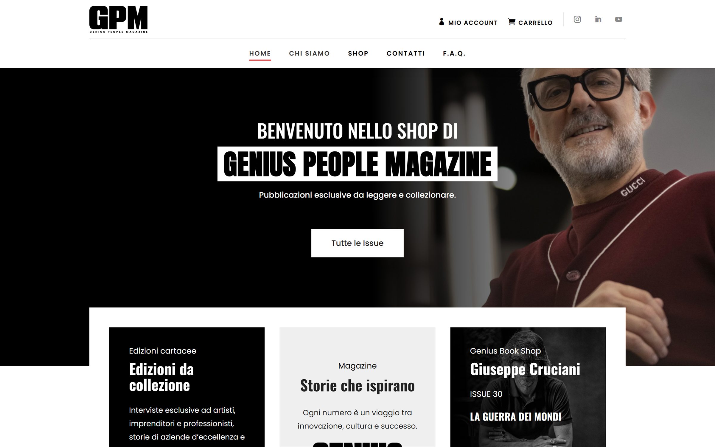 Il sito Genius BookShop su computer