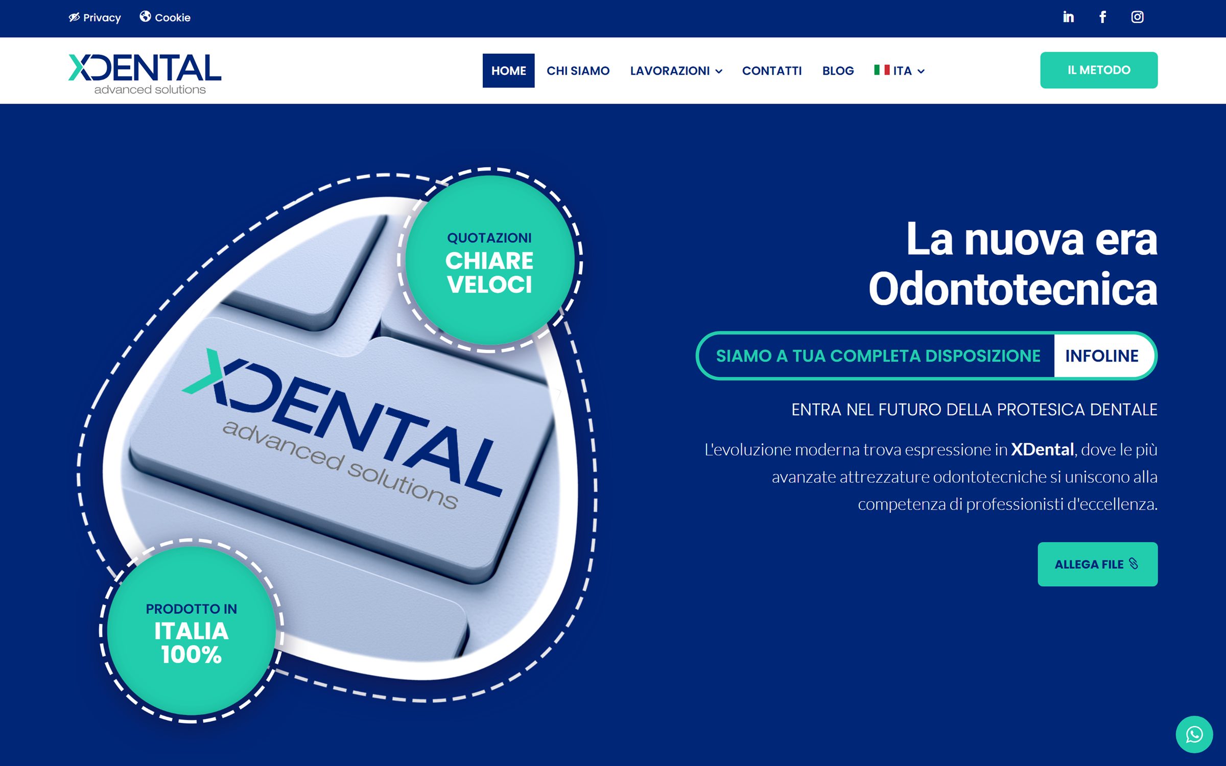 Il sito XDental su computer