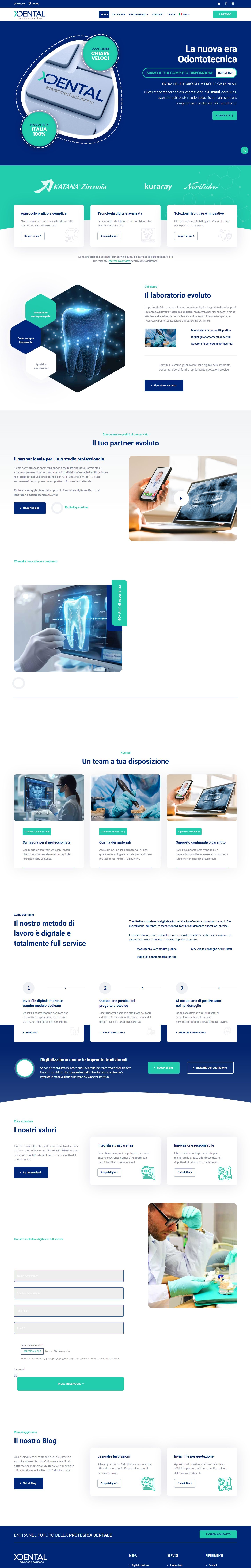 La home completa di XDental